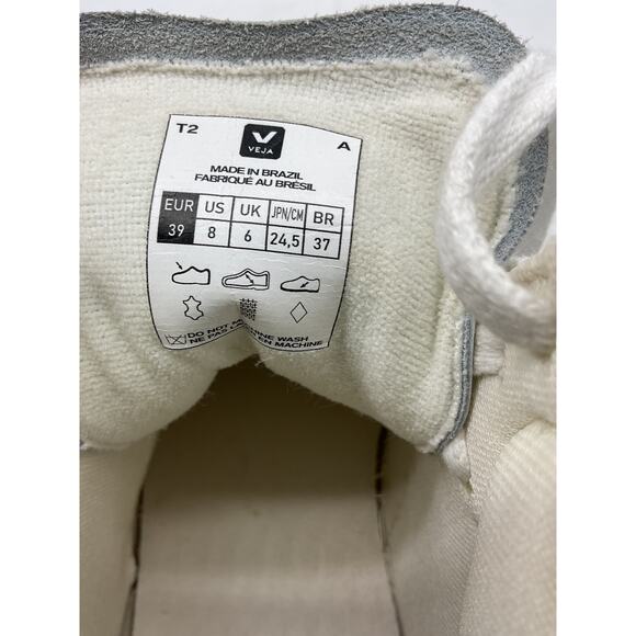 Veja 'V-15' White Leather Mid Sneaker Size 8 - Picture 5 of 6